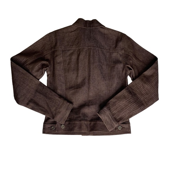 NWOT CLUB MONACO Cropped Denim Aubergine Vampire Diaries Goth Edgy Jacket XS - Picture 3 of 16